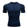 Men Running Compression T-Shirt Short Sleeve Sport Tees Gym Fitness Sportshirts Male Jogging Tracksuit Homme Athletic Shirt Tops