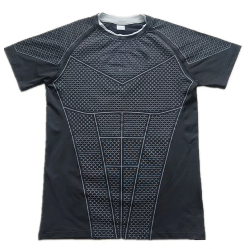 2026 New Men'S Compression Quick Dry Skinny Fit Short Sleeve Athletic T-Shirt for Gym Workout Fitness Running Sport Bodybuilding