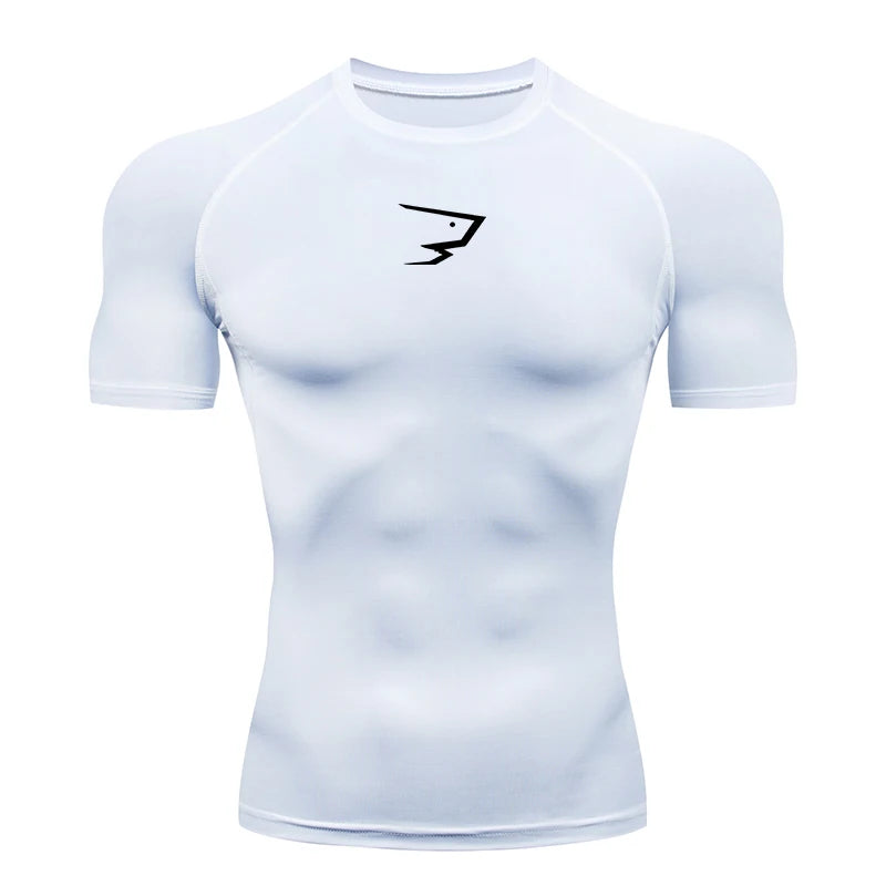 Men Running Compression T-Shirt Short Sleeve Sport Tees Gym Fitness Sportshirts Male Jogging Tracksuit Homme Athletic Shirt Tops