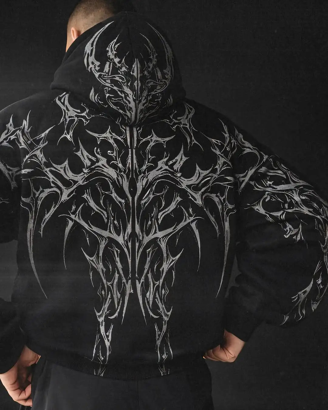 Vintage Gothic Grunge Zip-Up Hoodie - Addictive fitness